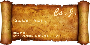 Csokán Judit névjegykártya